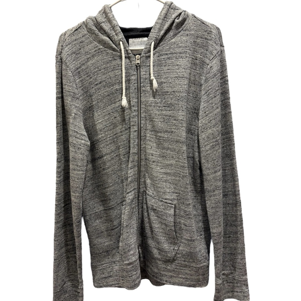 Abercrombie & Fitch Men's Gray Hooded Sweater